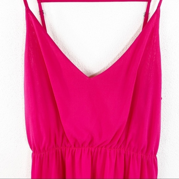 Alice + Olivia Arlen Pink Open Back Mini Sleeveless Dress Silk Blend - Picture 7 of 9